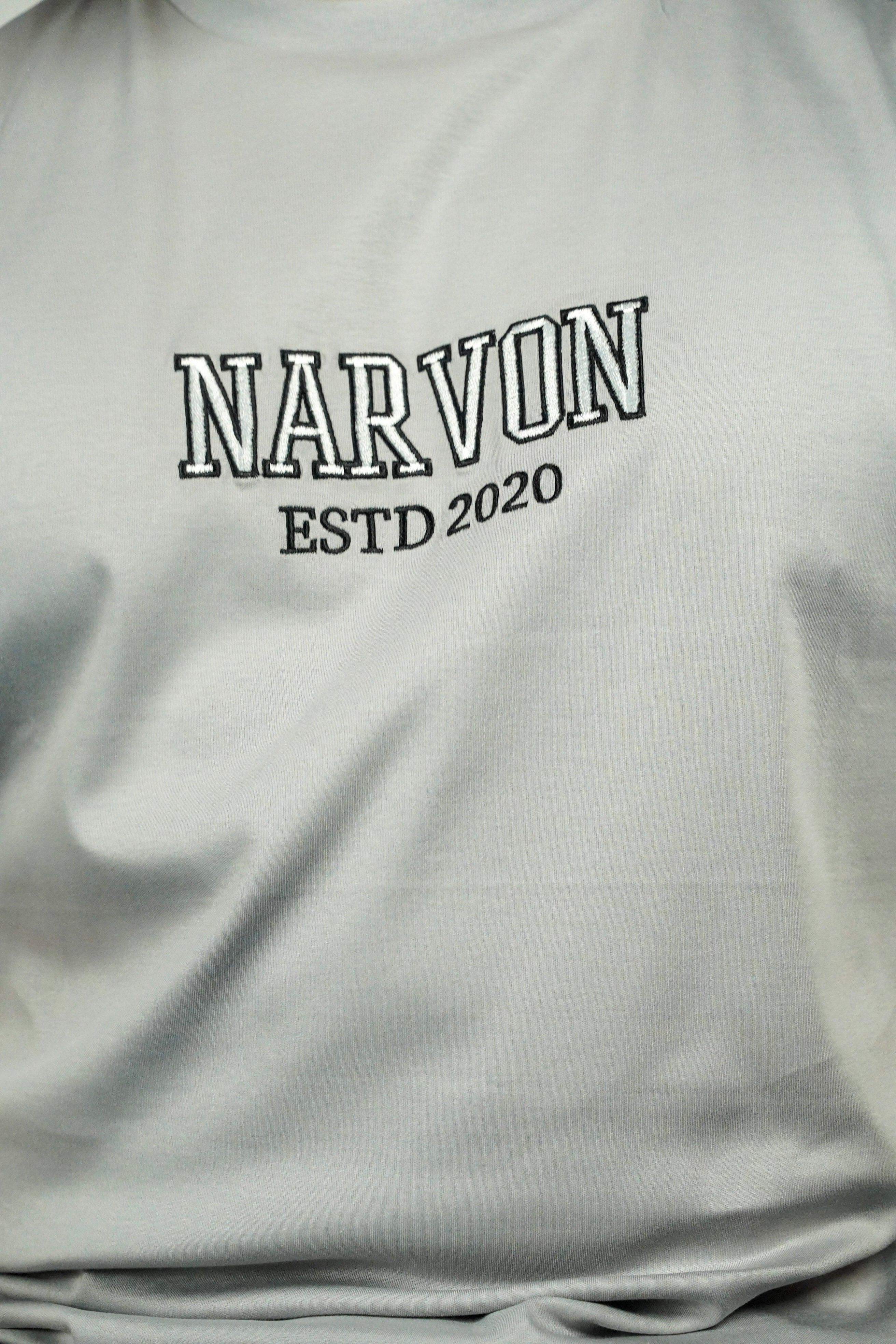 Grey Embroidered Tee