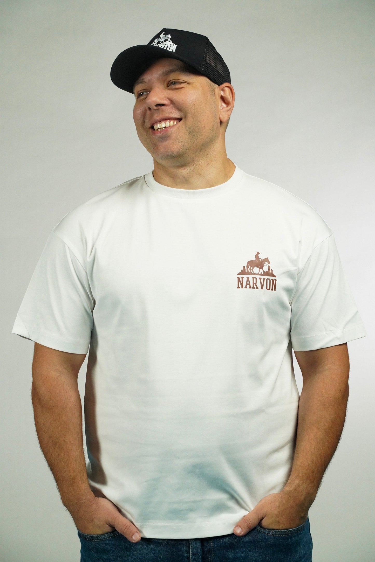 White Logo Tee