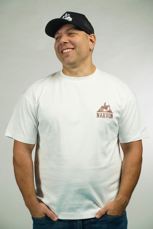 White Logo Tee