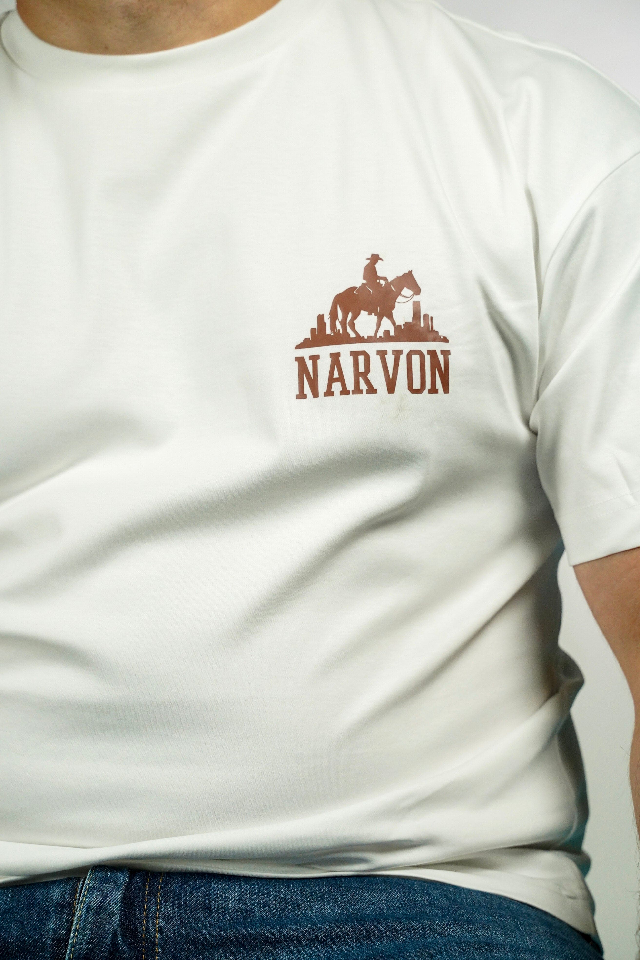 White Logo Tee