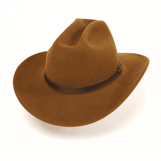 Narvon brown cowboy hat Australia with premium wool felt, urban cowboy style.