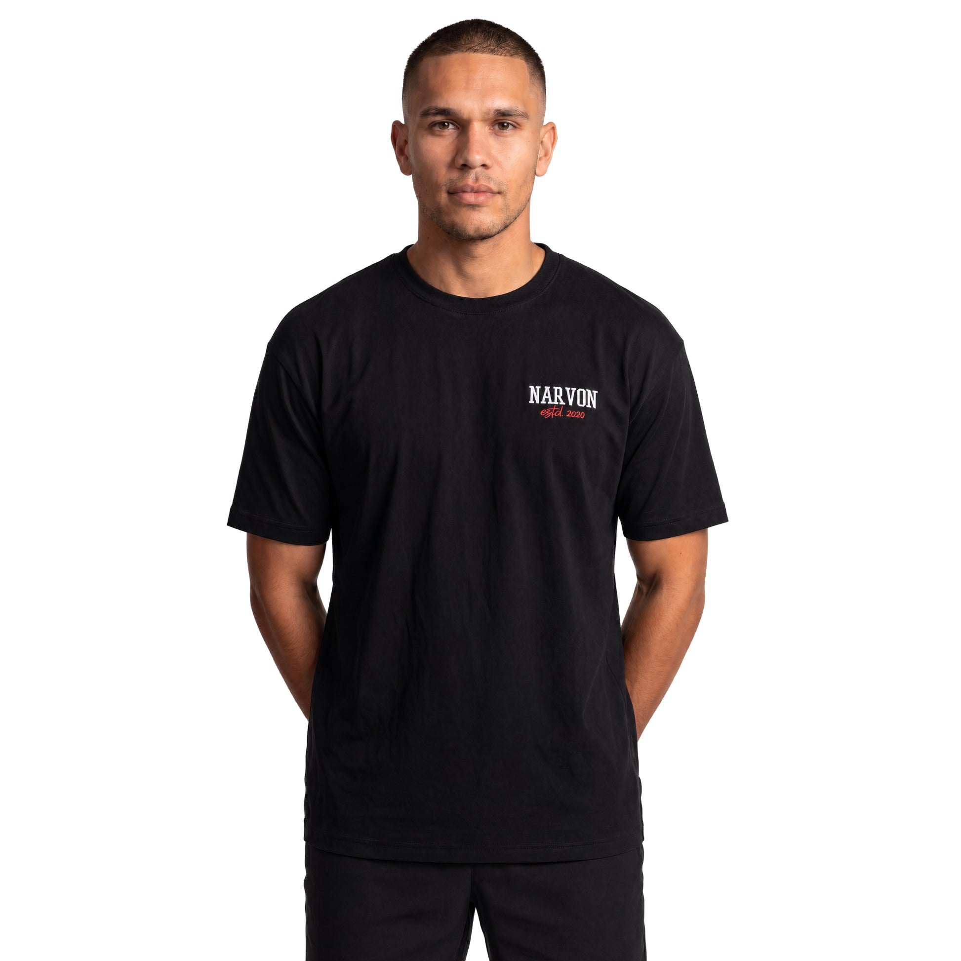 Men’s black plain cotton crew neck t-shirt with relaxed fit for casual everyday wear
